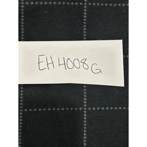 Roundtree & Yorke Silky Finish Black Checked Long-Sleeve Polo Shirt Sz L - Picture 8 of 8